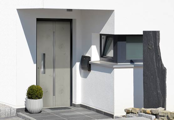 Drzwi wejściowe z wypełnieniem drzwiowym Rodenberg Art-Beton z serii Exklusiv