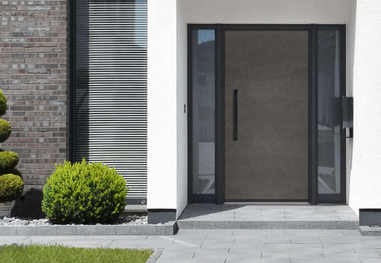 Drzwi wejściowe z wypełnieniem drzwiowym Rodenberg Art-Keramik z serii Exklusiv