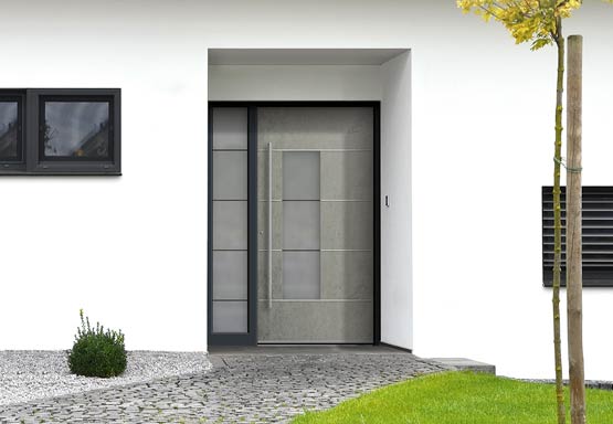 Entrance door with a Rodenberg door panel from Art-Stone from the series Exclusive