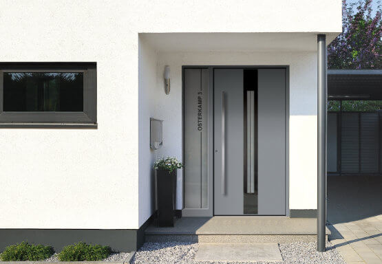 Entrance door with a Rodenberg door panel from Black Magic from the series Exclusive